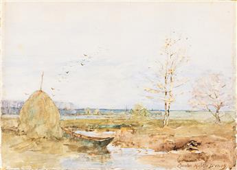 CHARLES MELVILLE DEWEY Coastal Landscape at Low Tide.